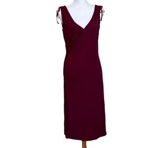 Banana Republic maroon slip dress, medium, vintage, layering, holiday, classic